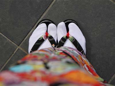 Une paire de sandales japonaise