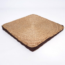Square straw cushion Zabuton 45 × 45 x 4 cm