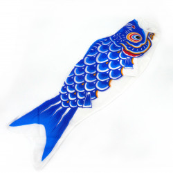 Windsock in the shape of a blue koi carp, KOINOBORI AO