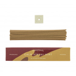 Box of 30 incense sticks with incense holder, SCENTSUAL CALM HINOKI MINT, Hinoki