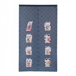 Japanese noren polyester curtain, SHICHI FUKUNEKO