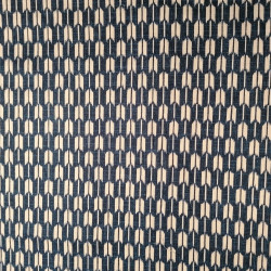 Tissu bleu japonais en coton motif flèches, YAGASURI, fabriqué au Japon largeur 112 cm x 1m