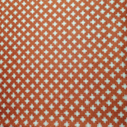 Tissu rouge japonais en coton motif puit, IGETA, fabriqué au Japon largeur 112 cm x 1m