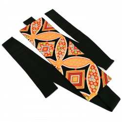 Vintage Japanese silk obi belt, KAMON 4