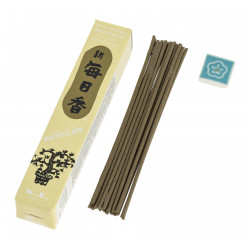 Box of 50 Japanese incense sticks with its ceramic holder, MORNING STAR PALO SANTO, palo santo fragrance