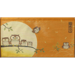 Noren curtain twinkling gold owl Japanese spun polyester 1 panel, GURITTAFUKUROU