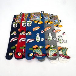 Japanese cotton tabi socks sushi pattern, SUSHI, color of your choice, 28 - 30cm
